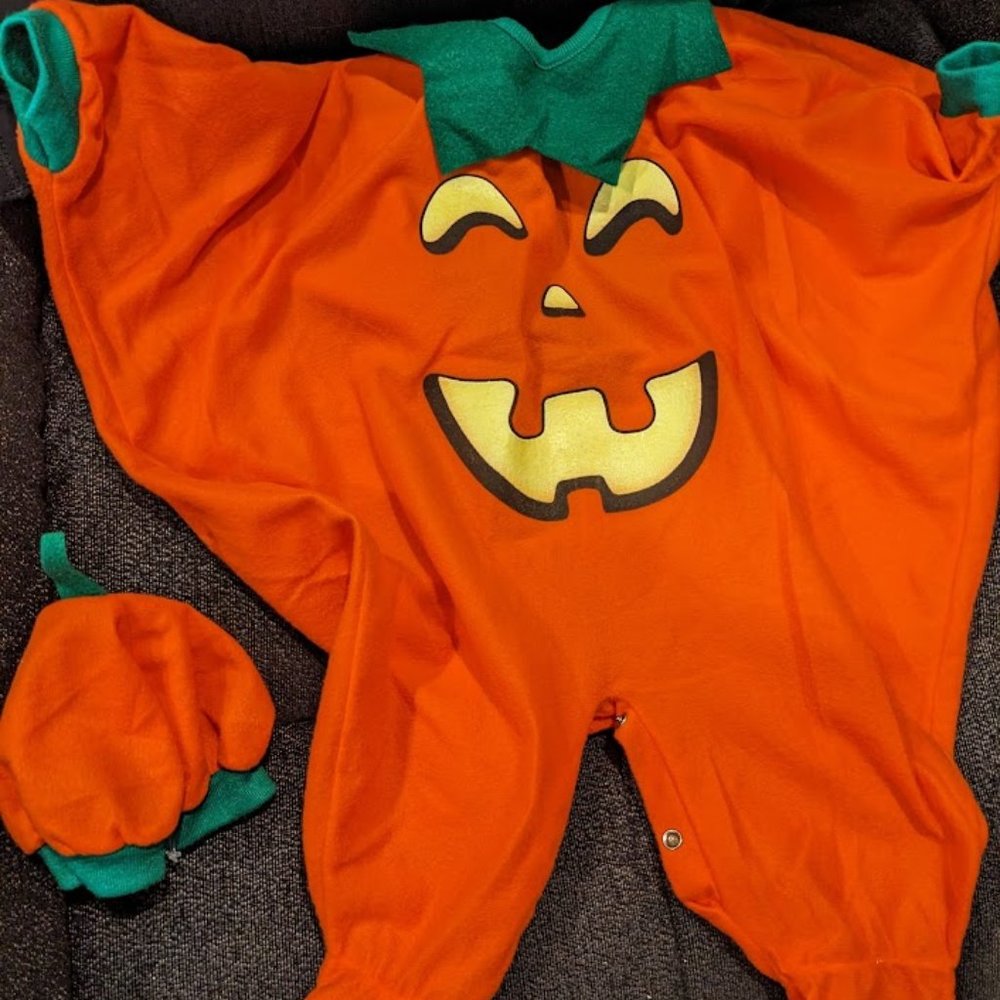 Rumble Tumble Pumpkin Costume Large Infant 18-22 lbs